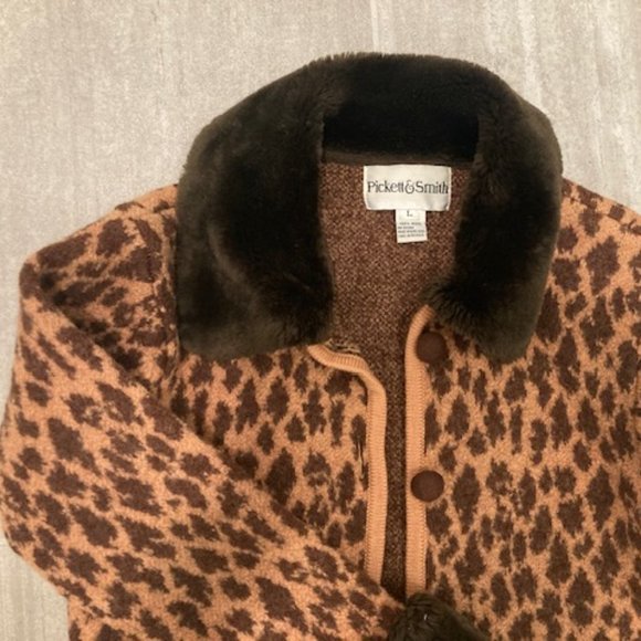 Vintage Cheetah Print Wool Jacket - Picture 2 of 2